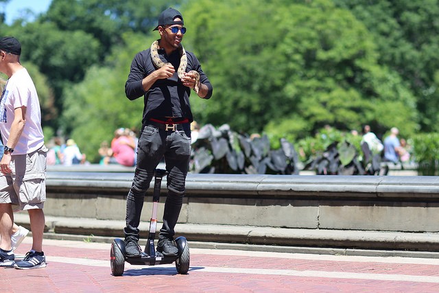 Throwback to Summer 2018 (Gallery) 8 A snake owner trying to get people to pay money to hold his snake at the Bethesda Terrace in Central Park.