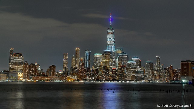 Throwback to Summer 2018 (Gallery) 14 Manhattan, NY: Financial District viewed from Hoboken, NJ between rain drops