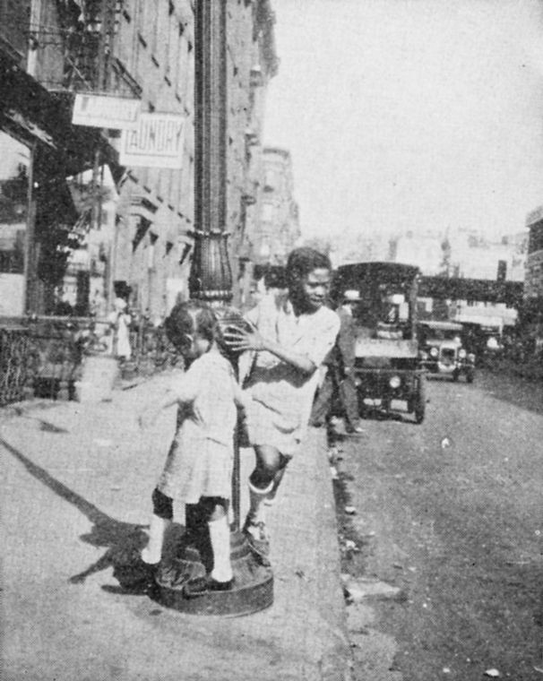 Old days in Harlem (Gallery and Videos) 2 Old days in Harlem: There are few playgrounds in Harlem. Negro children must play on the streets