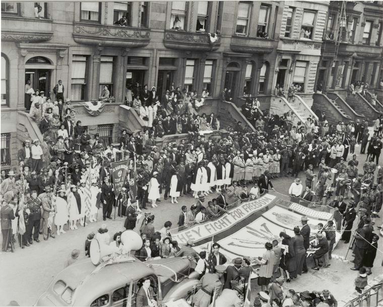 Old days in Harlem (Gallery and Videos) 14 Old days in Harlem: Fundraising Harlem patriotic rally on W. 119th Street