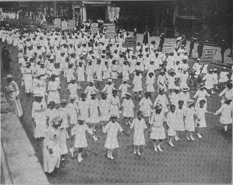 Old days in Harlem (Gallery and Videos) 23 Old days in Harlem: Children in the Silent Protest Parade, 1917